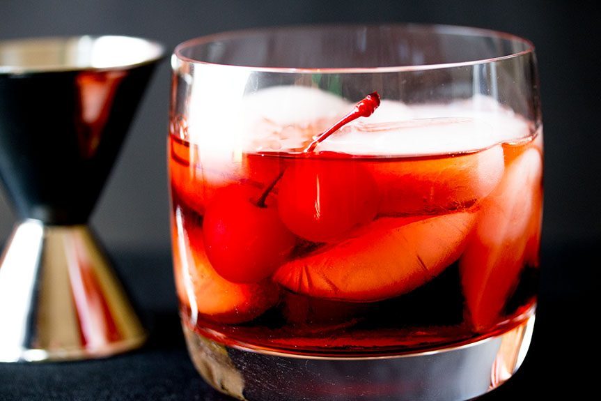 Bleeding Heart deep red bourbon cocktail